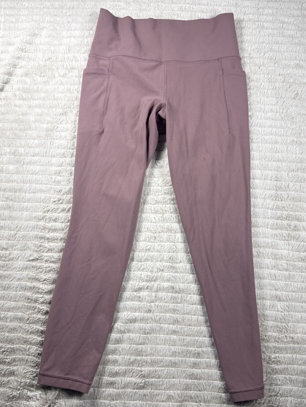Athleta Leggings Womens Small Salutation Stash Pocket 7/8 Pink Coral Yoga